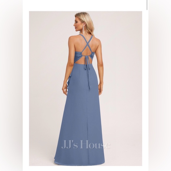 JJ's House Haniely A-line Square Ruffle Chiffon Dress - Picture 2 of 13